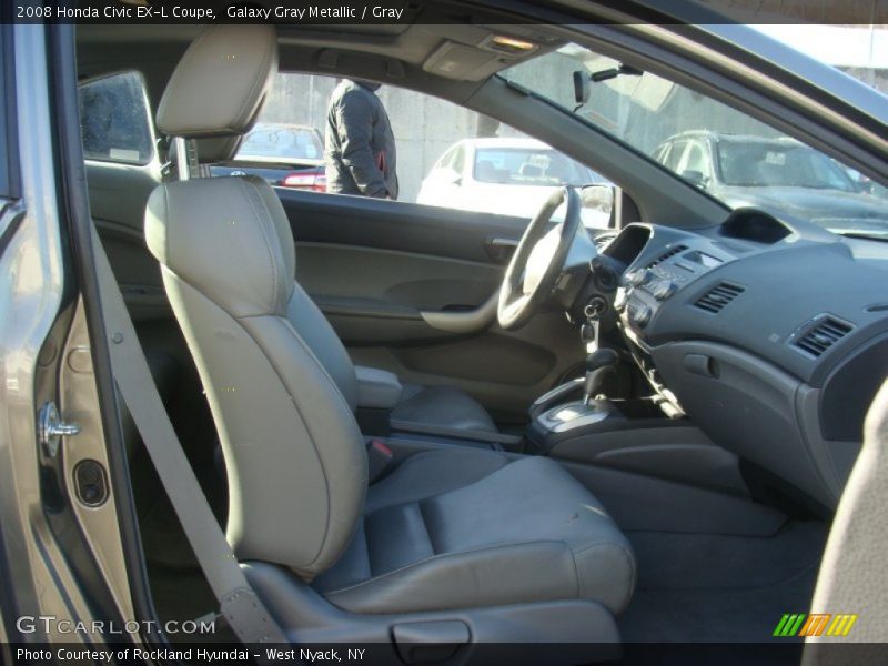 Galaxy Gray Metallic / Gray 2008 Honda Civic EX-L Coupe