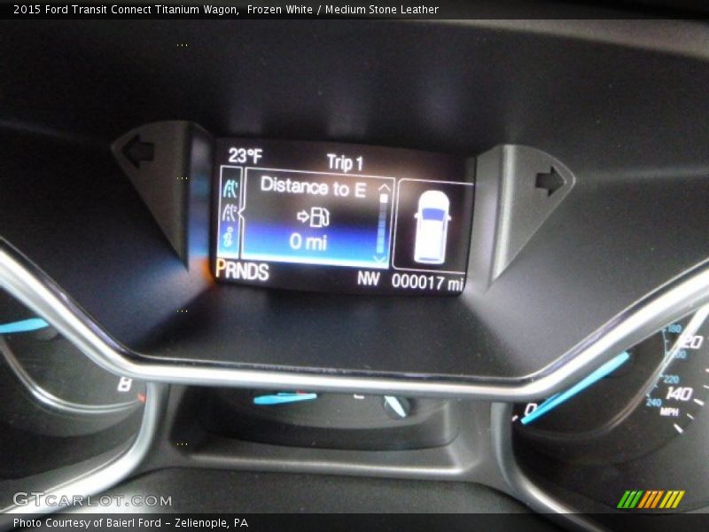 Frozen White / Medium Stone Leather 2015 Ford Transit Connect Titanium Wagon