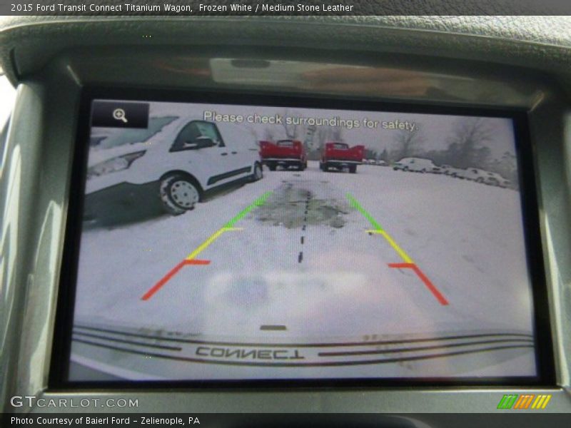 Frozen White / Medium Stone Leather 2015 Ford Transit Connect Titanium Wagon