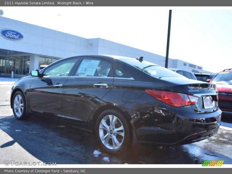 Midnight Black / Wine 2011 Hyundai Sonata Limited