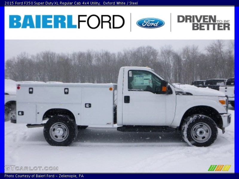 Oxford White / Steel 2015 Ford F350 Super Duty XL Regular Cab 4x4 Utility