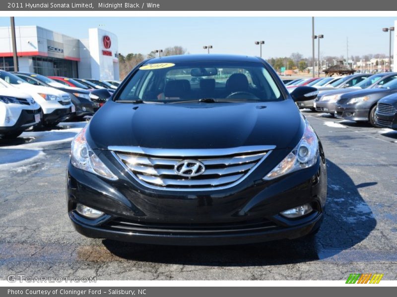 Midnight Black / Wine 2011 Hyundai Sonata Limited