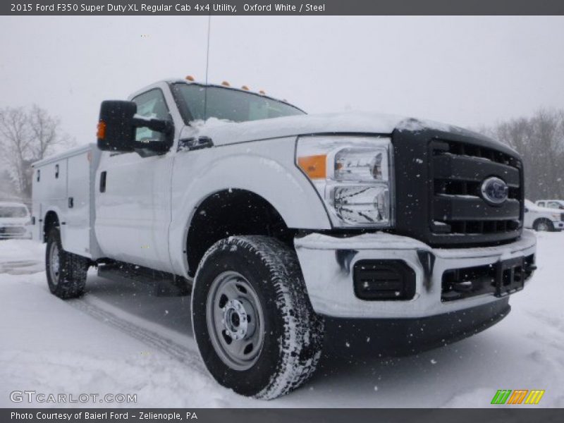Oxford White / Steel 2015 Ford F350 Super Duty XL Regular Cab 4x4 Utility