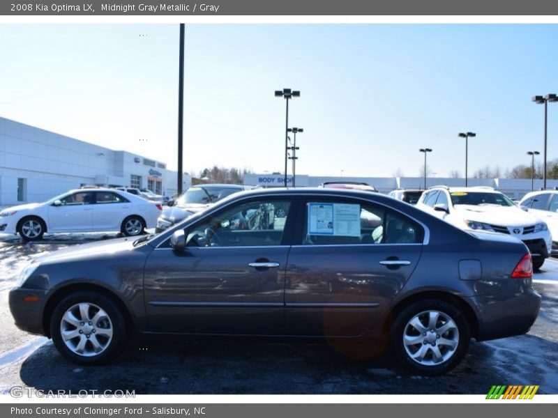 Midnight Gray Metallic / Gray 2008 Kia Optima LX