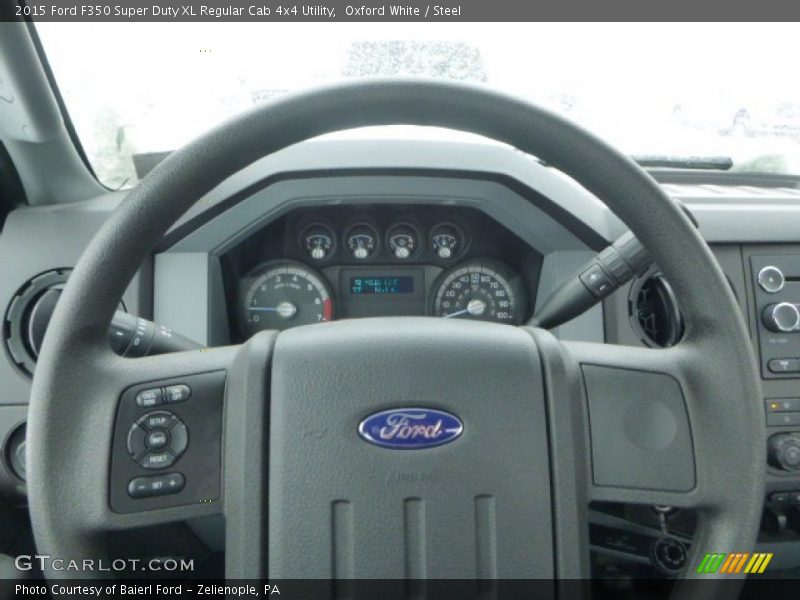 Oxford White / Steel 2015 Ford F350 Super Duty XL Regular Cab 4x4 Utility