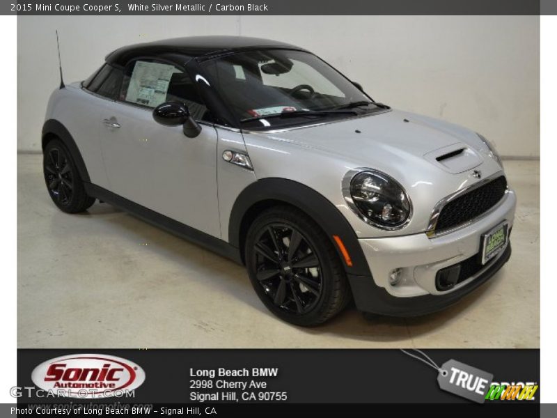 White Silver Metallic / Carbon Black 2015 Mini Coupe Cooper S