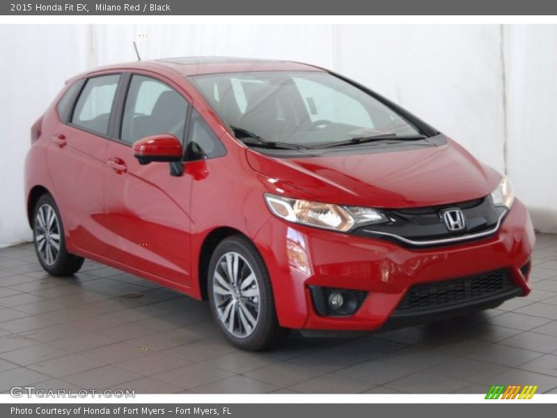 Milano Red / Black 2015 Honda Fit EX
