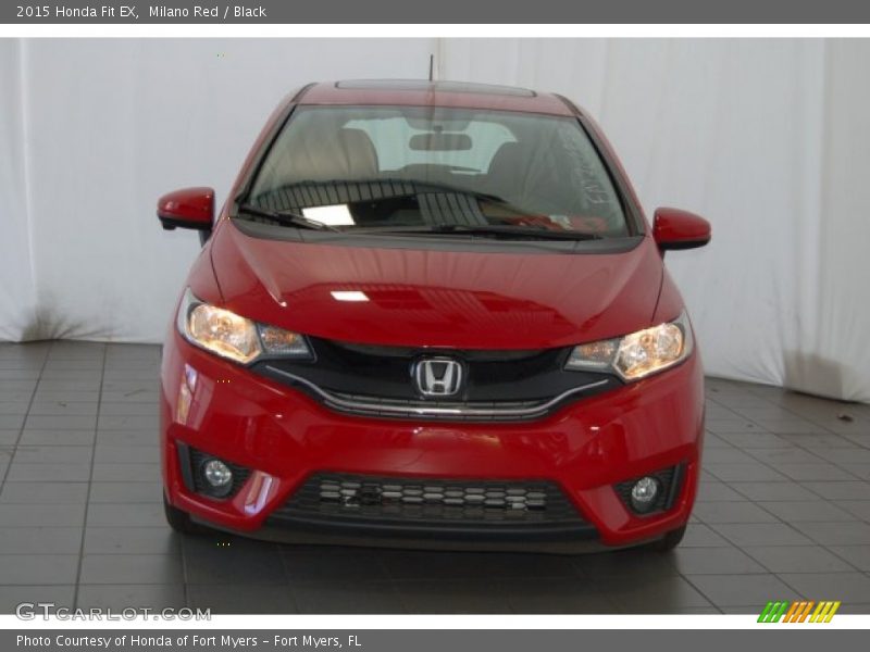Milano Red / Black 2015 Honda Fit EX