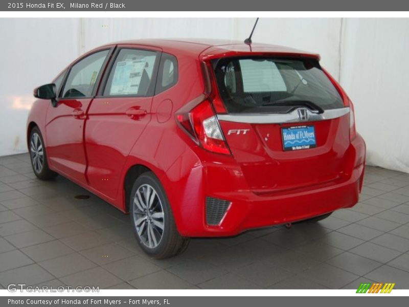 Milano Red / Black 2015 Honda Fit EX