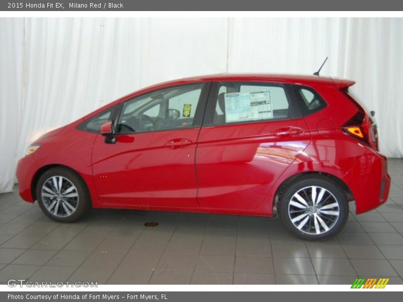 Milano Red / Black 2015 Honda Fit EX