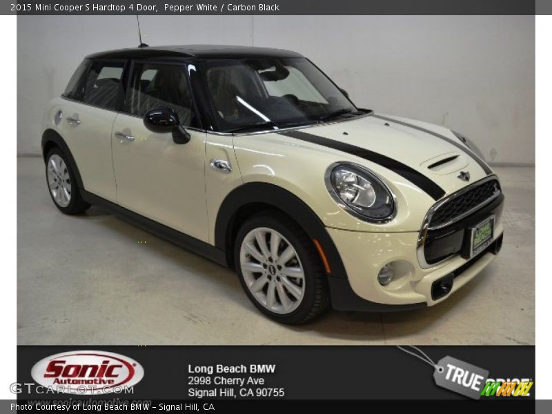 Pepper White / Carbon Black 2015 Mini Cooper S Hardtop 4 Door