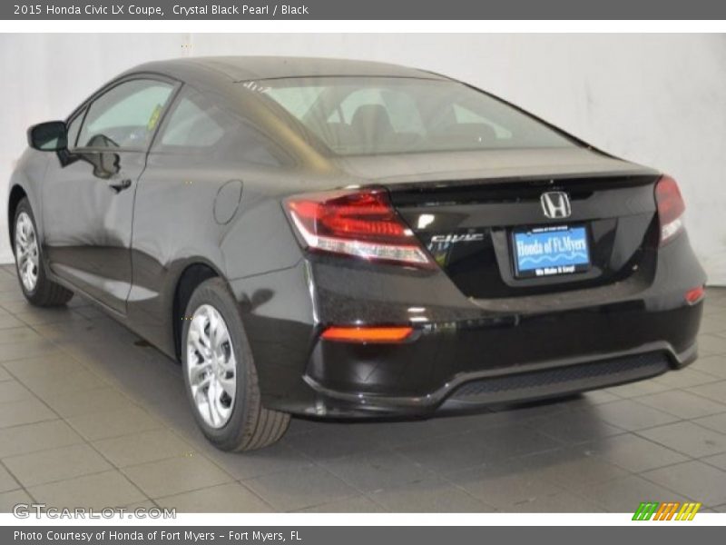Crystal Black Pearl / Black 2015 Honda Civic LX Coupe
