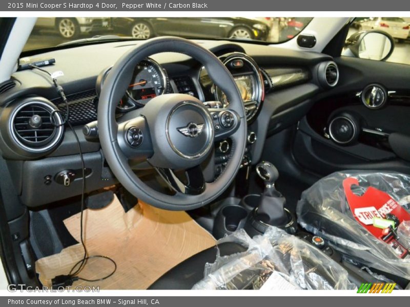 Pepper White / Carbon Black 2015 Mini Cooper S Hardtop 4 Door