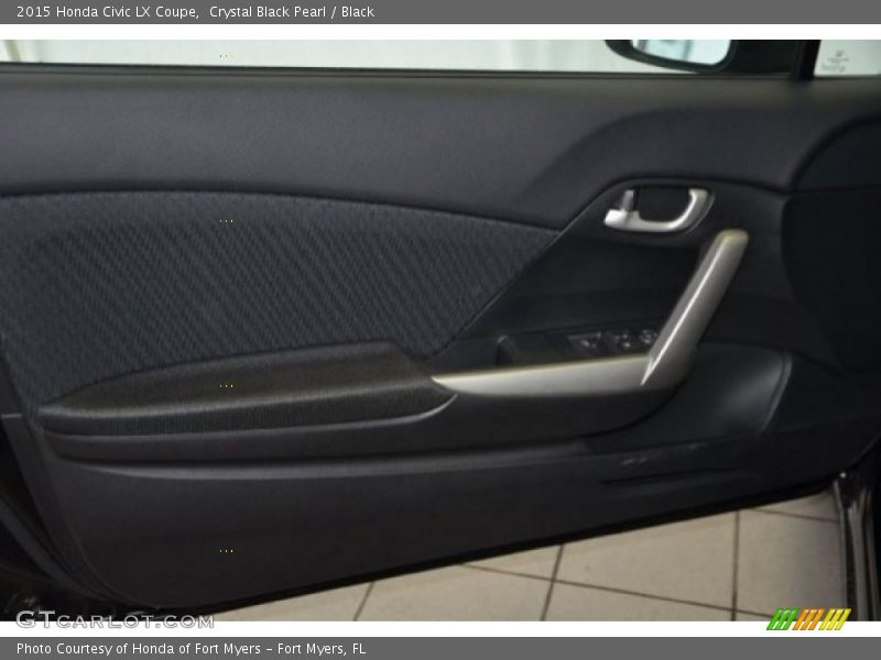 Crystal Black Pearl / Black 2015 Honda Civic LX Coupe
