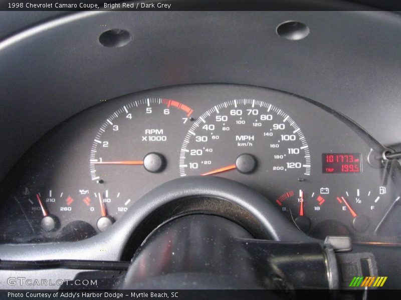 Bright Red / Dark Grey 1998 Chevrolet Camaro Coupe