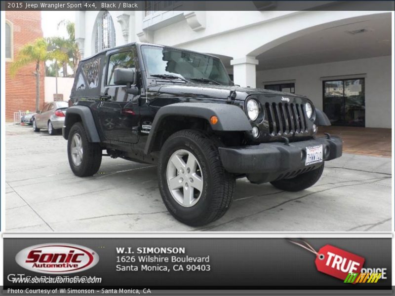 Black / Black 2015 Jeep Wrangler Sport 4x4
