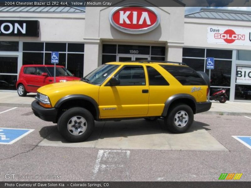 Yellow / Medium Gray 2004 Chevrolet Blazer LS ZR2 4x4