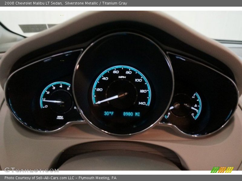 Silverstone Metallic / Titanium Gray 2008 Chevrolet Malibu LT Sedan