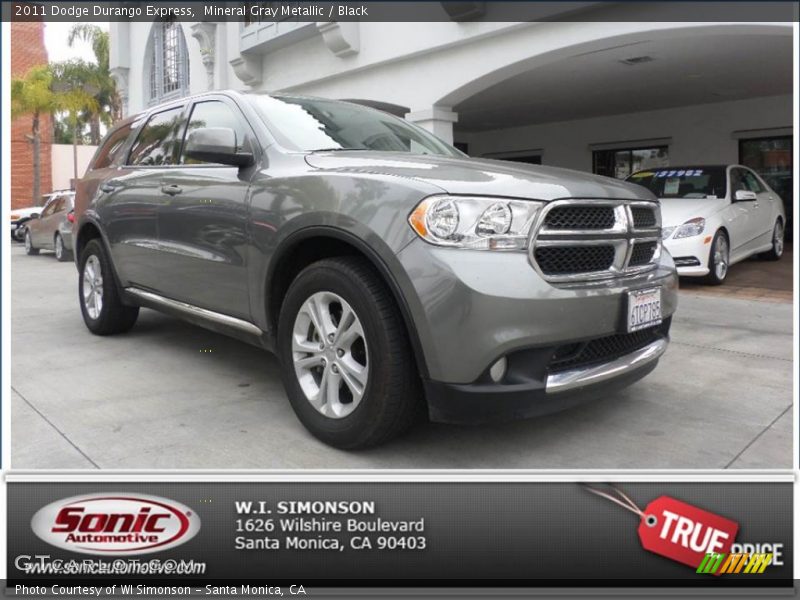 Mineral Gray Metallic / Black 2011 Dodge Durango Express