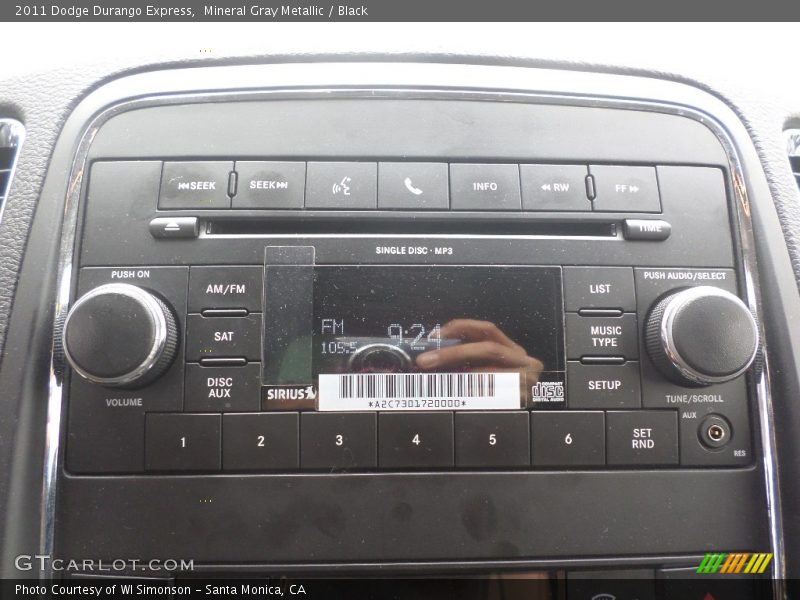Mineral Gray Metallic / Black 2011 Dodge Durango Express