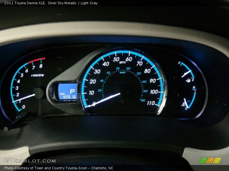 Silver Sky Metallic / Light Gray 2011 Toyota Sienna XLE