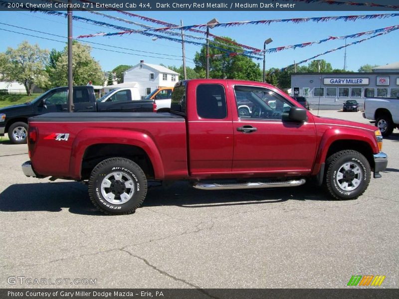 Dark Cherry Red Metallic / Medium Dark Pewter 2004 Chevrolet Colorado Z71 Extended Cab 4x4