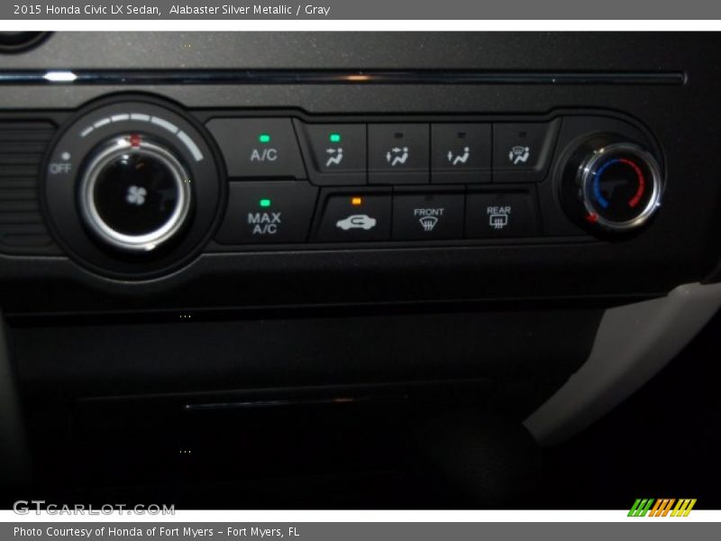 Alabaster Silver Metallic / Gray 2015 Honda Civic LX Sedan