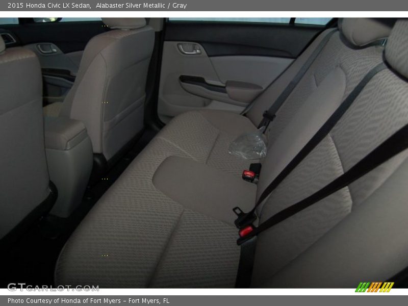 Alabaster Silver Metallic / Gray 2015 Honda Civic LX Sedan