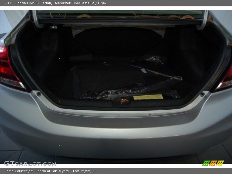 Alabaster Silver Metallic / Gray 2015 Honda Civic LX Sedan