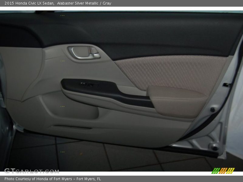 Alabaster Silver Metallic / Gray 2015 Honda Civic LX Sedan