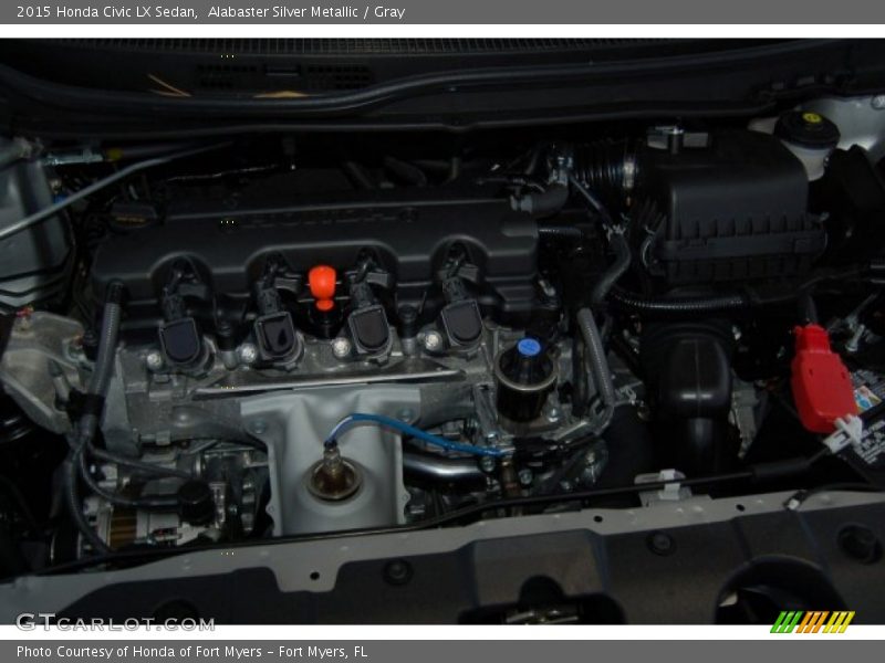 Alabaster Silver Metallic / Gray 2015 Honda Civic LX Sedan