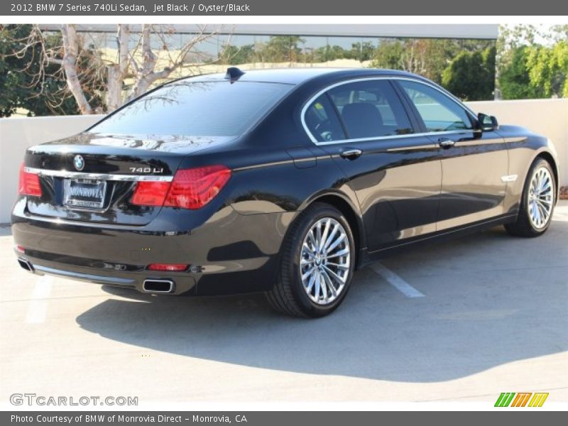 Jet Black / Oyster/Black 2012 BMW 7 Series 740Li Sedan