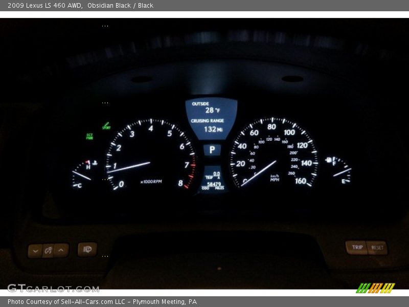 Obsidian Black / Black 2009 Lexus LS 460 AWD