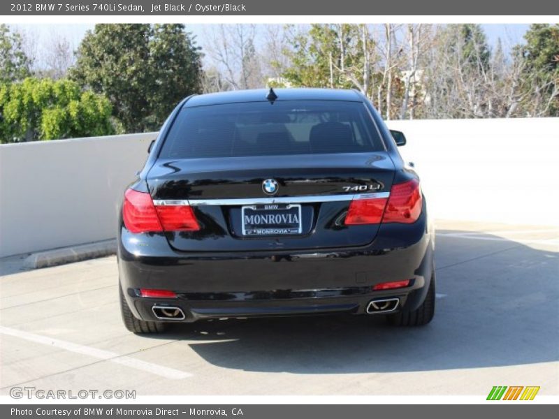Jet Black / Oyster/Black 2012 BMW 7 Series 740Li Sedan