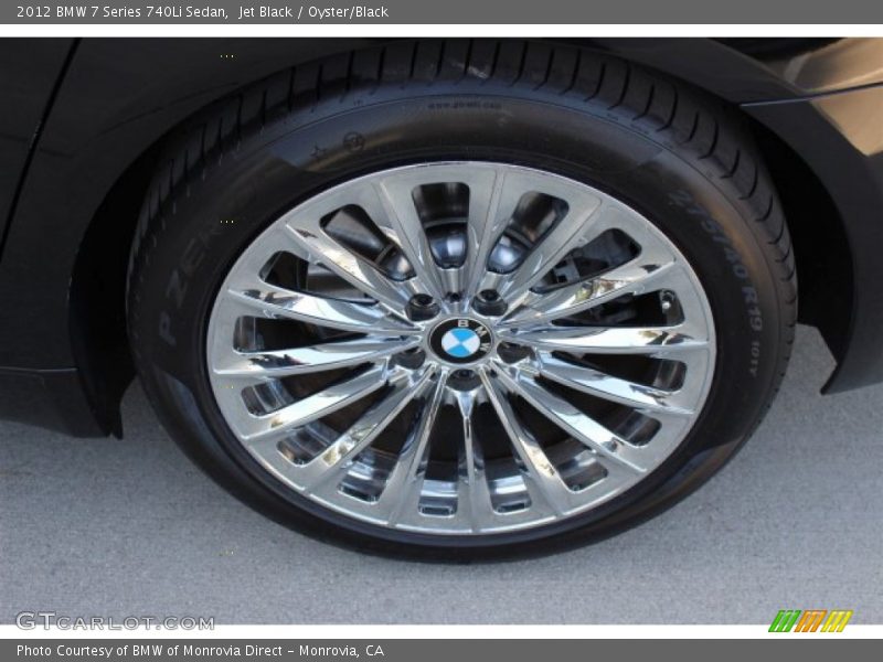 Jet Black / Oyster/Black 2012 BMW 7 Series 740Li Sedan