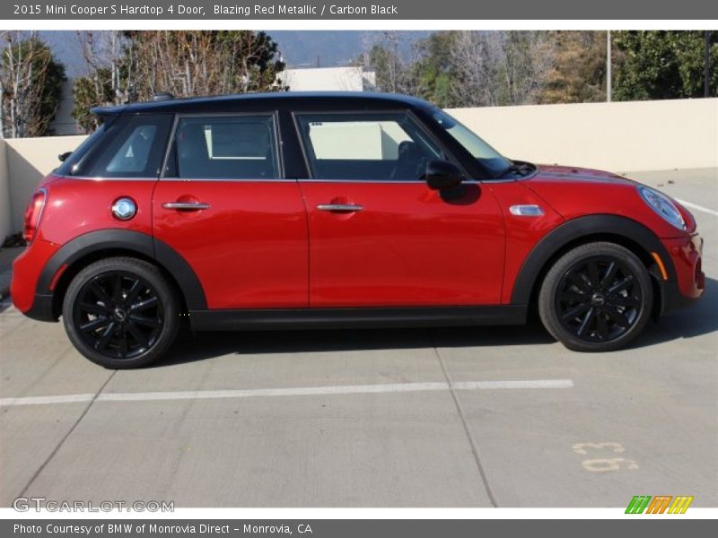 Blazing Red Metallic / Carbon Black 2015 Mini Cooper S Hardtop 4 Door