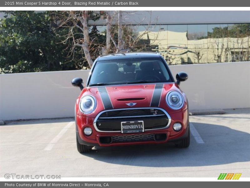 Blazing Red Metallic / Carbon Black 2015 Mini Cooper S Hardtop 4 Door