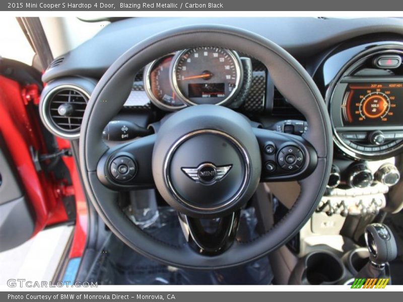 Blazing Red Metallic / Carbon Black 2015 Mini Cooper S Hardtop 4 Door