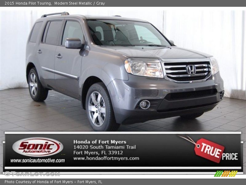 Modern Steel Metallic / Gray 2015 Honda Pilot Touring