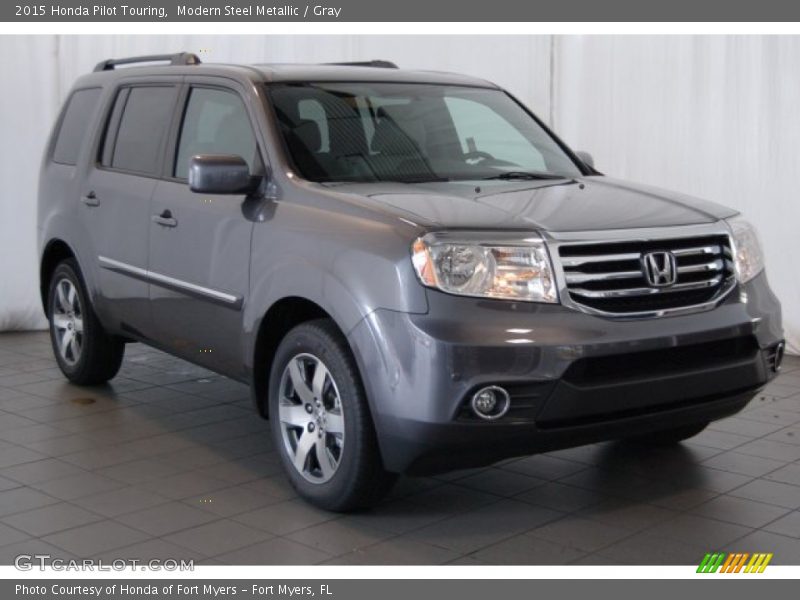 Modern Steel Metallic / Gray 2015 Honda Pilot Touring
