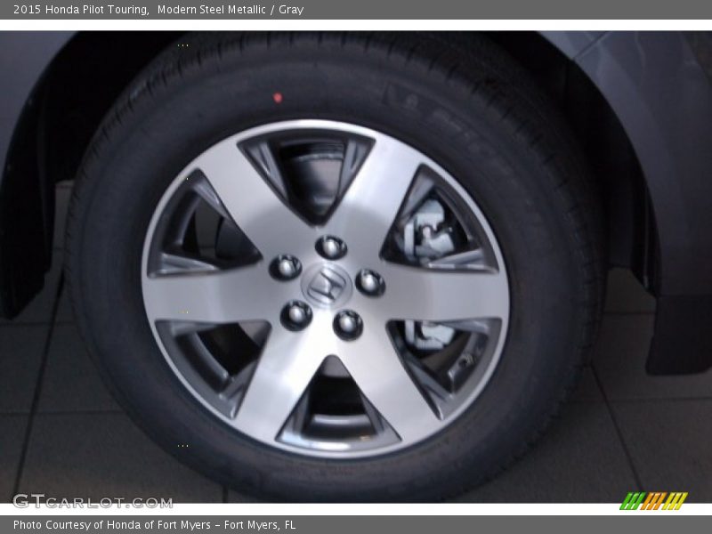 Modern Steel Metallic / Gray 2015 Honda Pilot Touring