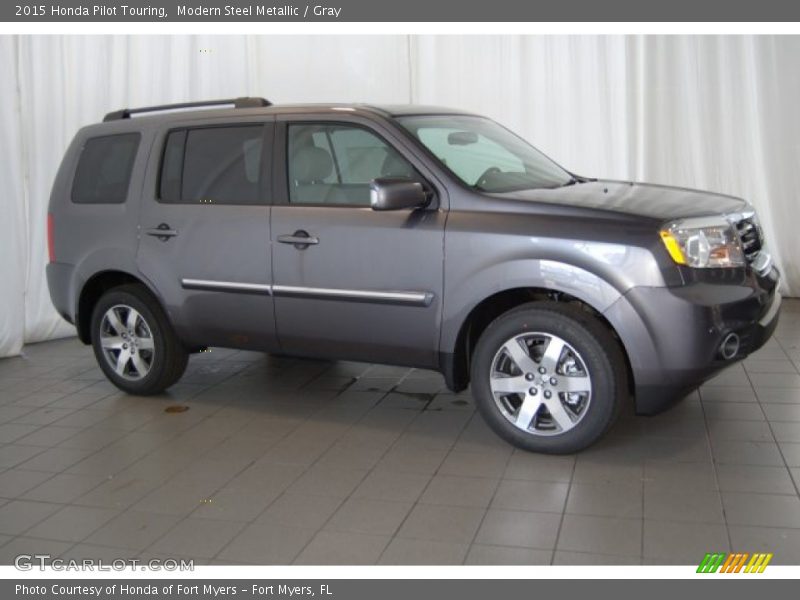 Modern Steel Metallic / Gray 2015 Honda Pilot Touring