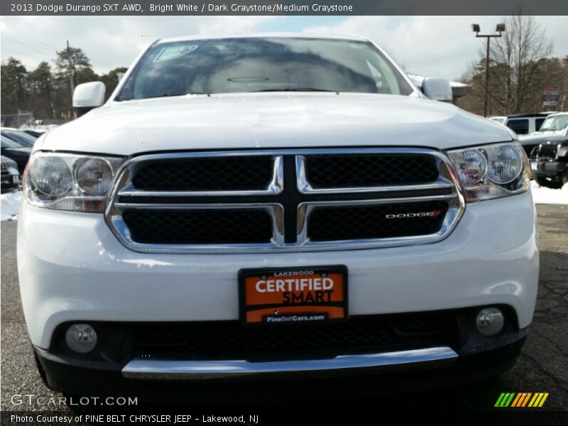 Bright White / Dark Graystone/Medium Graystone 2013 Dodge Durango SXT AWD