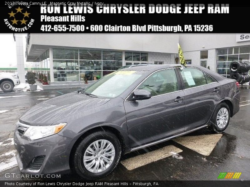 Magnetic Gray Metallic / Ivory 2013 Toyota Camry LE