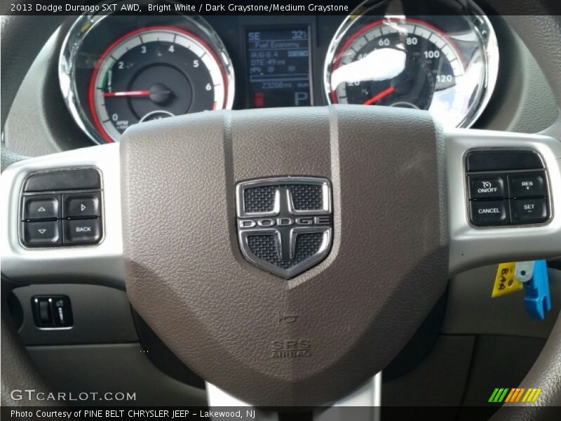 Bright White / Dark Graystone/Medium Graystone 2013 Dodge Durango SXT AWD
