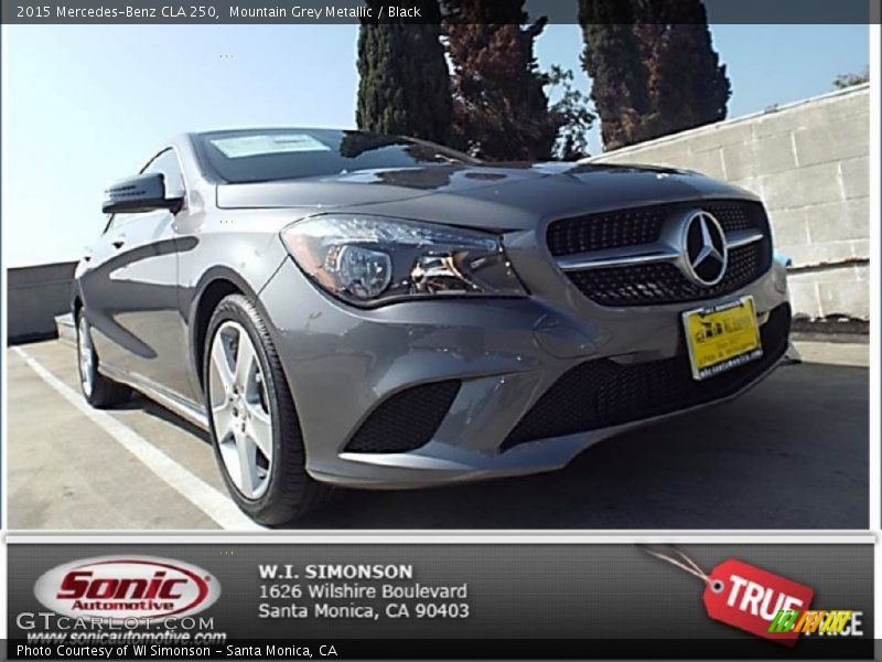 Mountain Grey Metallic / Black 2015 Mercedes-Benz CLA 250