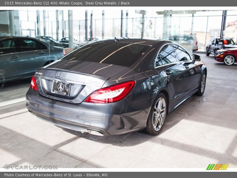 Steel Grey Metallic / Black 2015 Mercedes-Benz CLS 400 4Matic Coupe