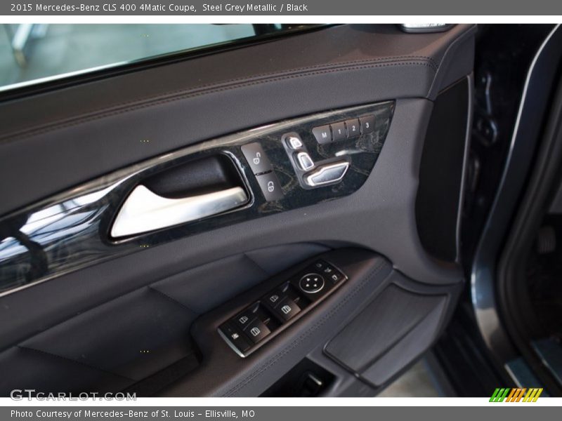 Steel Grey Metallic / Black 2015 Mercedes-Benz CLS 400 4Matic Coupe