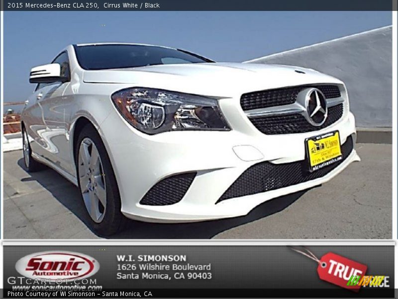 Cirrus White / Black 2015 Mercedes-Benz CLA 250