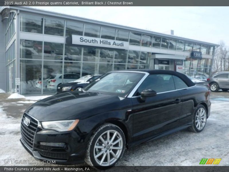 Brilliant Black / Chestnut Brown 2015 Audi A3 2.0 Prestige quattro Cabriolet
